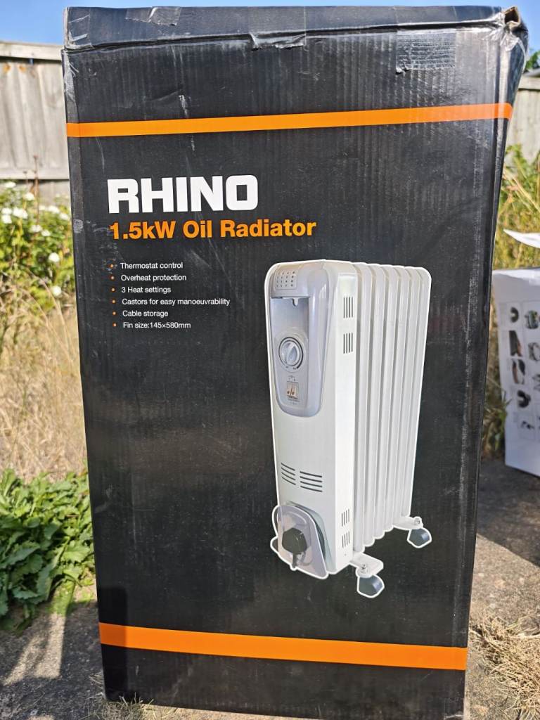 Rhino 1.5kW Oil Radiator – COLLECTION ONLY!