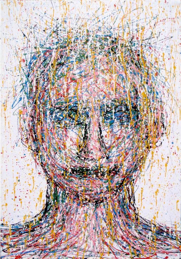 Huge Portrait Painting Canvas; 159x112cm Abstract Very Large Hand Painted Modern Art, Free Delivery