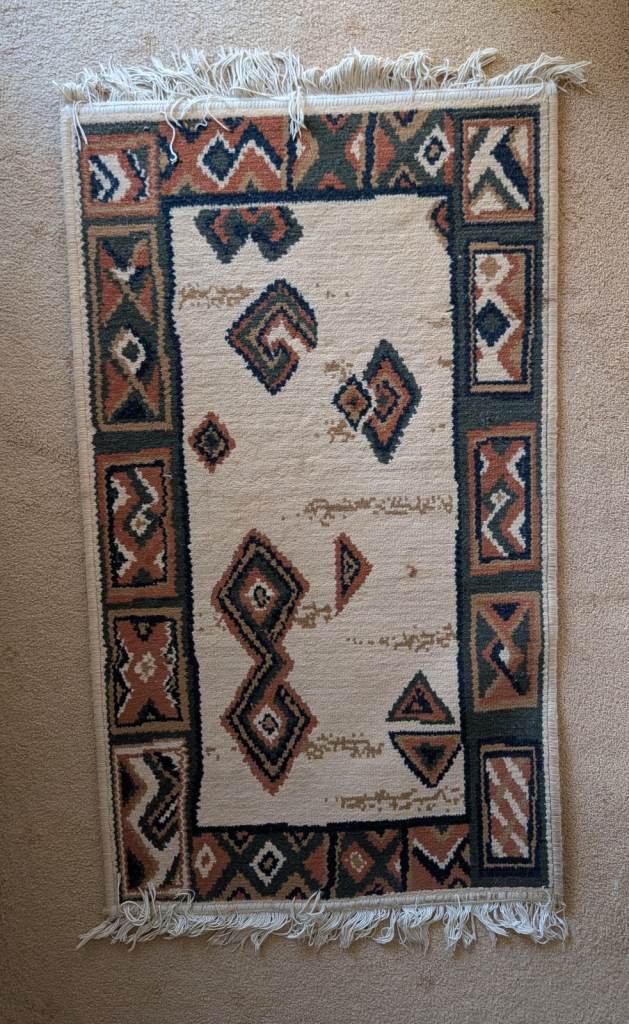 Vintage Grosvenor Southwestern Tribal Rug Geometric Diamond Bohemian Mat 60x100cm