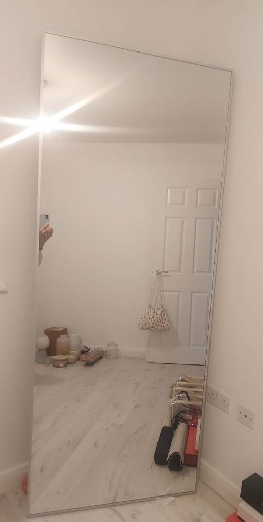 Ikea silver large mirror 