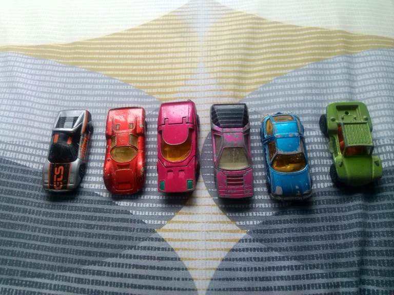 Vintage very collectable 6 stylish metal toy cars 