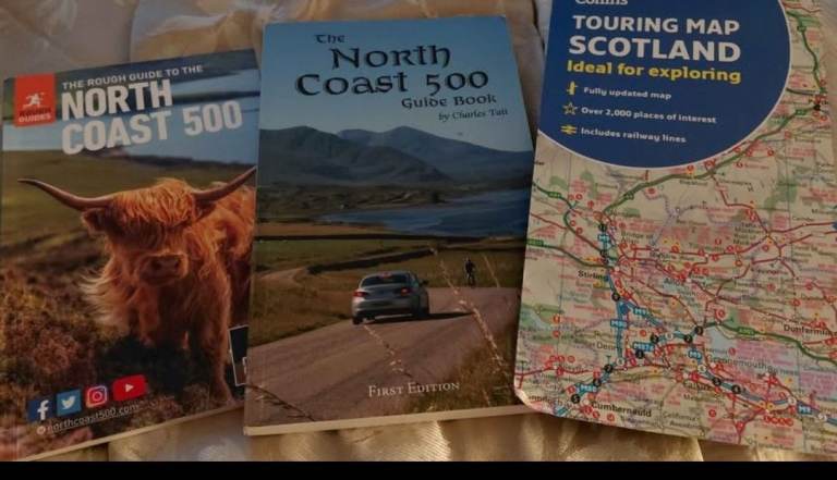Books and map for Scotland