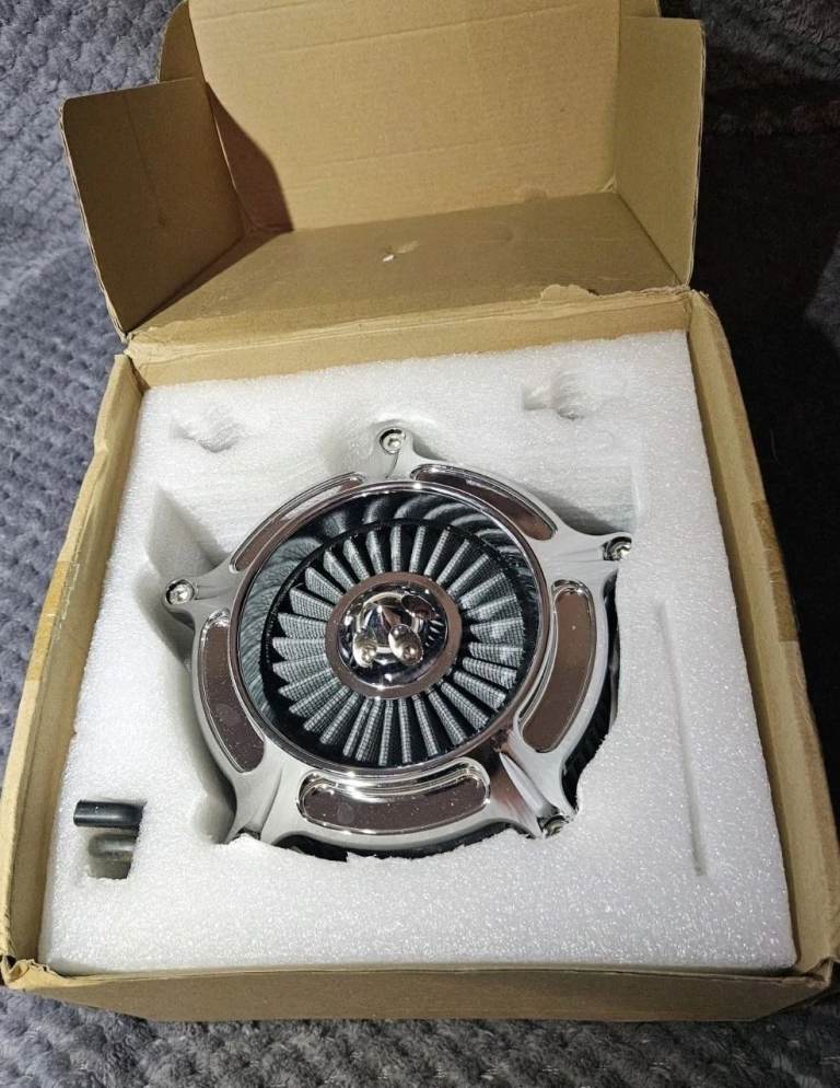 image for Chrome Motorcycle Turbine Air Cleaner Intake Filter For Harley Sportster RRP 110