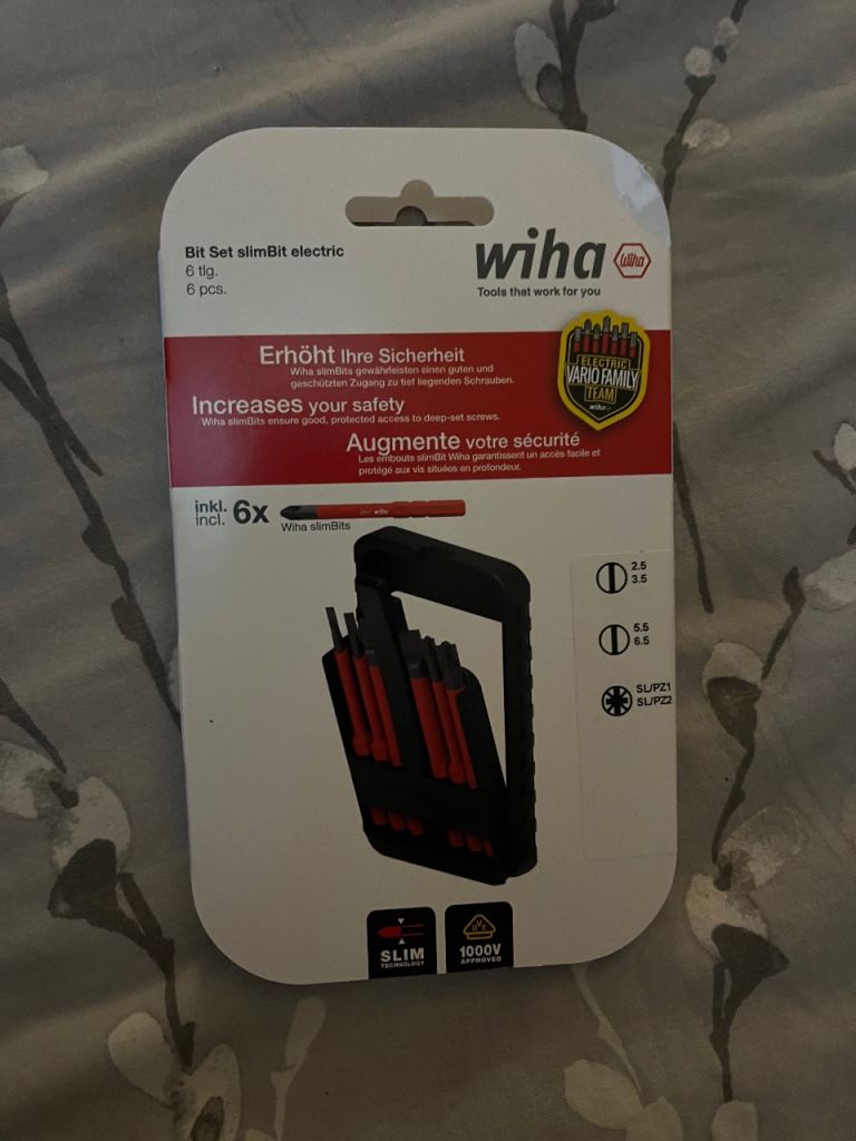 Wiha slimBit electric Bit Set - NEW, 6-piece