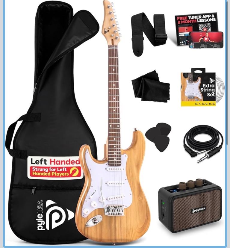 Left Handed Electric Guitar with Amp (Full Kit)