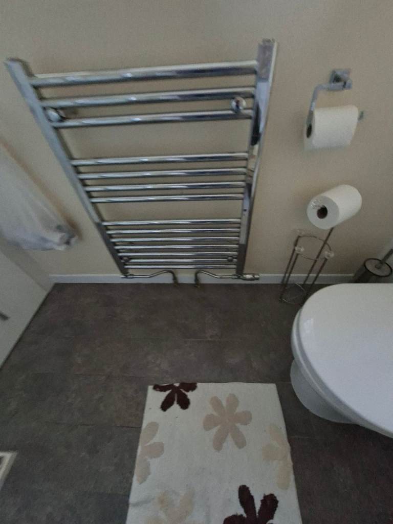 Chrome Heated Towel Rail Radiator – Good Condition