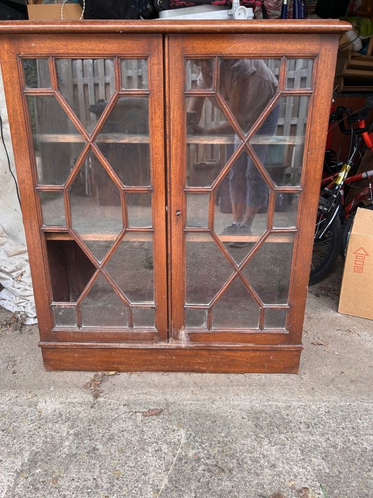 Glass fronted display cabinet