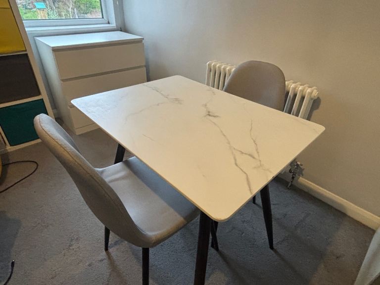 2-seater dining table and chairs
