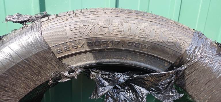 Bridgestone tyre,  still wrapped. 225/50 R17 98W