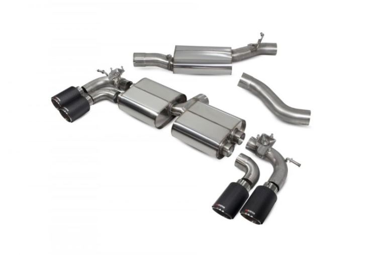Scorpion Exhaust VW Golf R MK8/8.5 Resonated Twin Carbon Tips