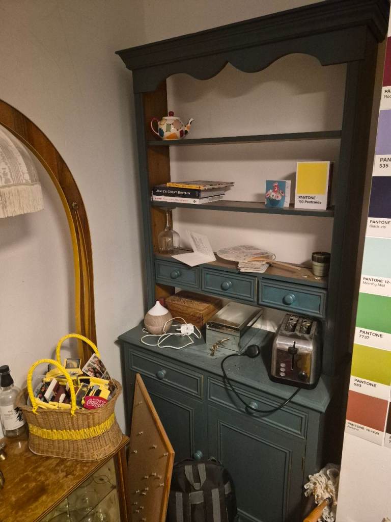 Teal kitchen dresser Welsh cabinet 