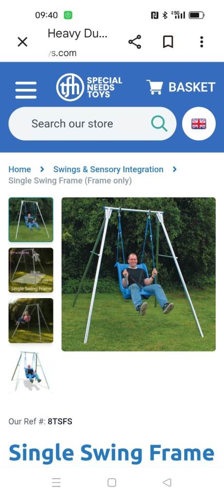 Special needs swing seat suitable for teenagers 