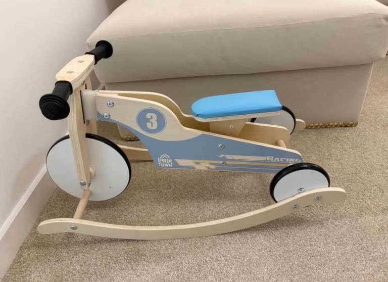 Little Town Wooden Rocking Motorcycle