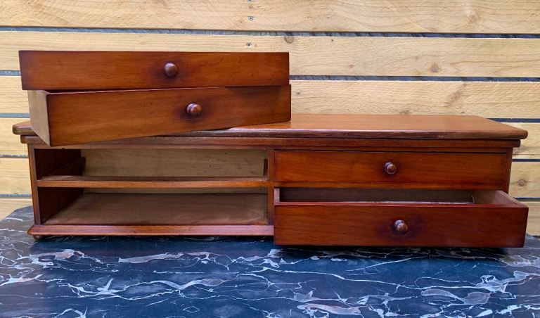 Antique Victorian Mahogany Apothecary Bank of Drawers Chest c1870