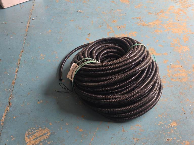 Black Corrugated Conduit Pipe – New, 10OM Length