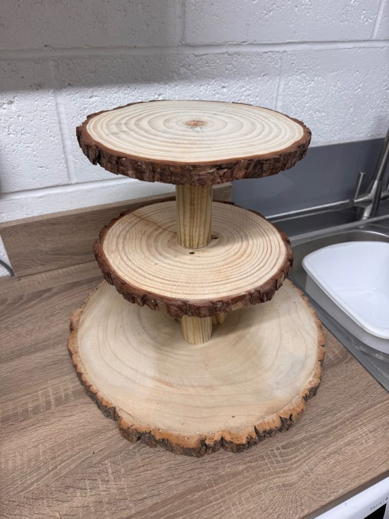 3 tier wooden cake stand, £45.00 for Sale in Chellaston, Derbyshire ...