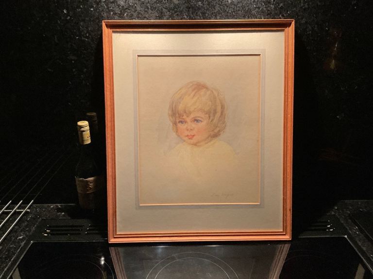 A Rare Find - Portrait of a Child by Suffolk artist Lucy Walpole 1893-1979