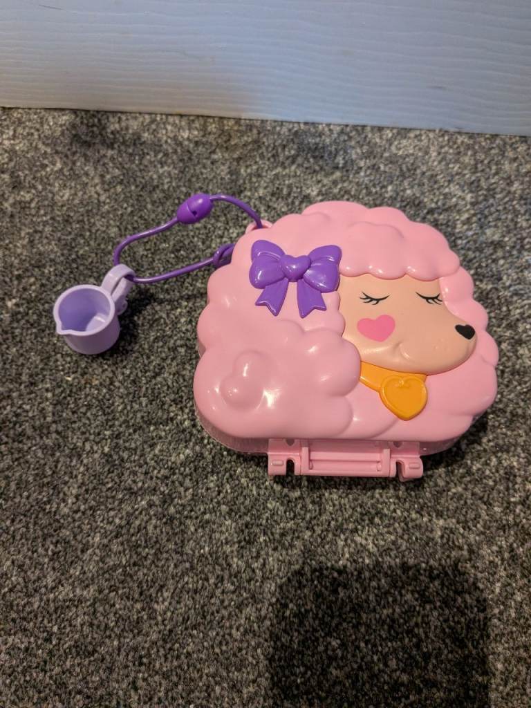Polly Pocket Pink Poodle Compact with Accessories – Good Condition