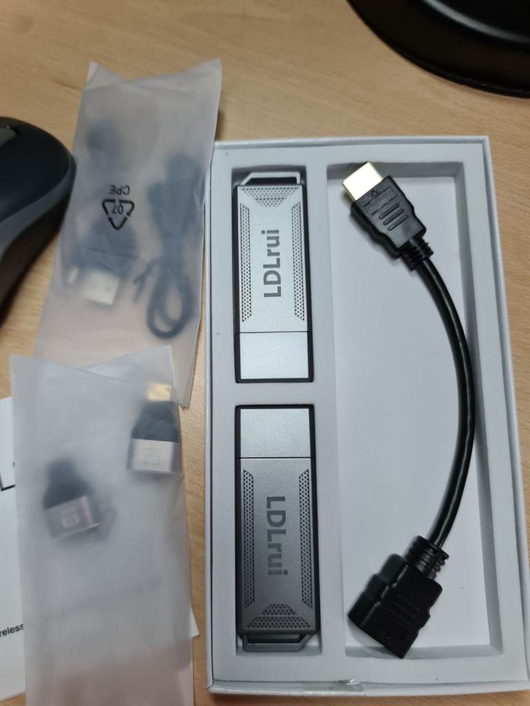 Wireless HDMI Transmitter and Receiver 100ft/30m,4K Decode 1080P Output, 2.4G/5G Plug&Play Portable