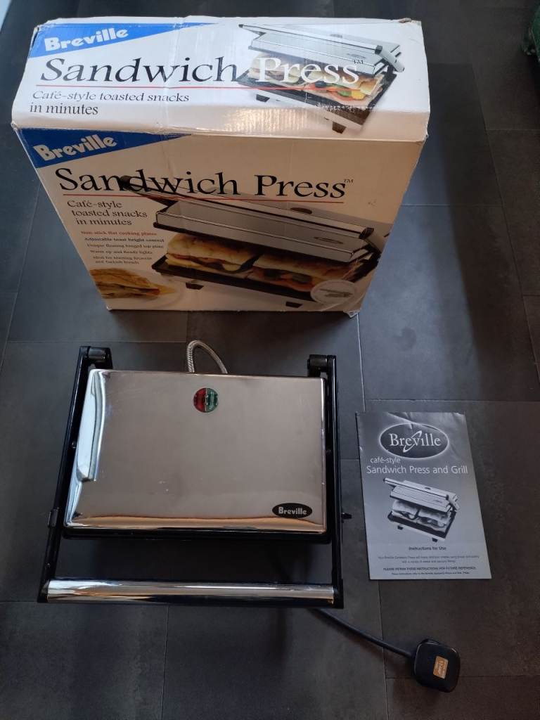 Breville sandwich/ panini/ toastie press - Includes box and manual - Collect Norwich NR2