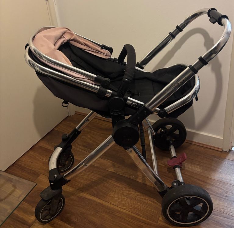 Mothercare Journey travel system in a blush pink color 