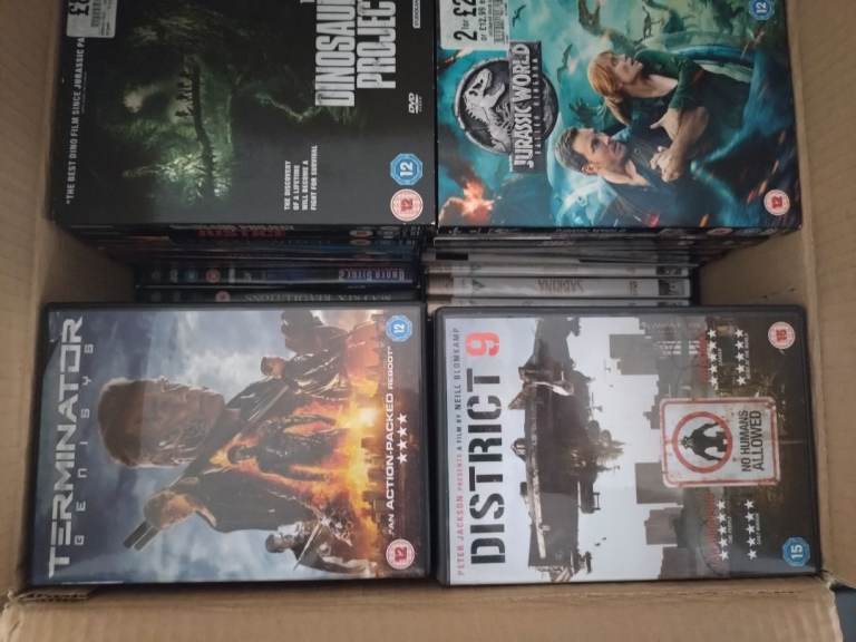 Job lot of DVDS over 300 7 boxes (3 not in photo)