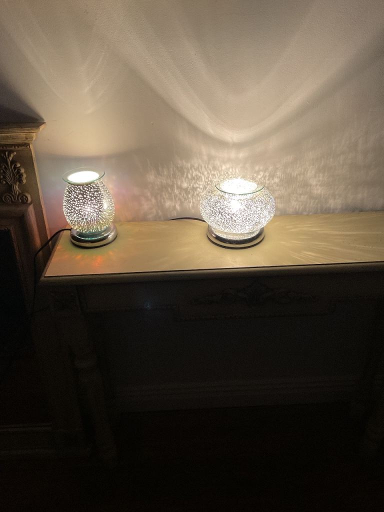 2 silver electric wax burners