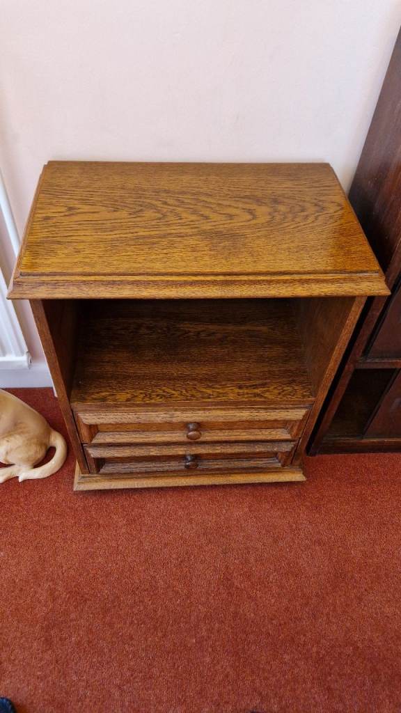 Small 2 Draw Oak Cabinet