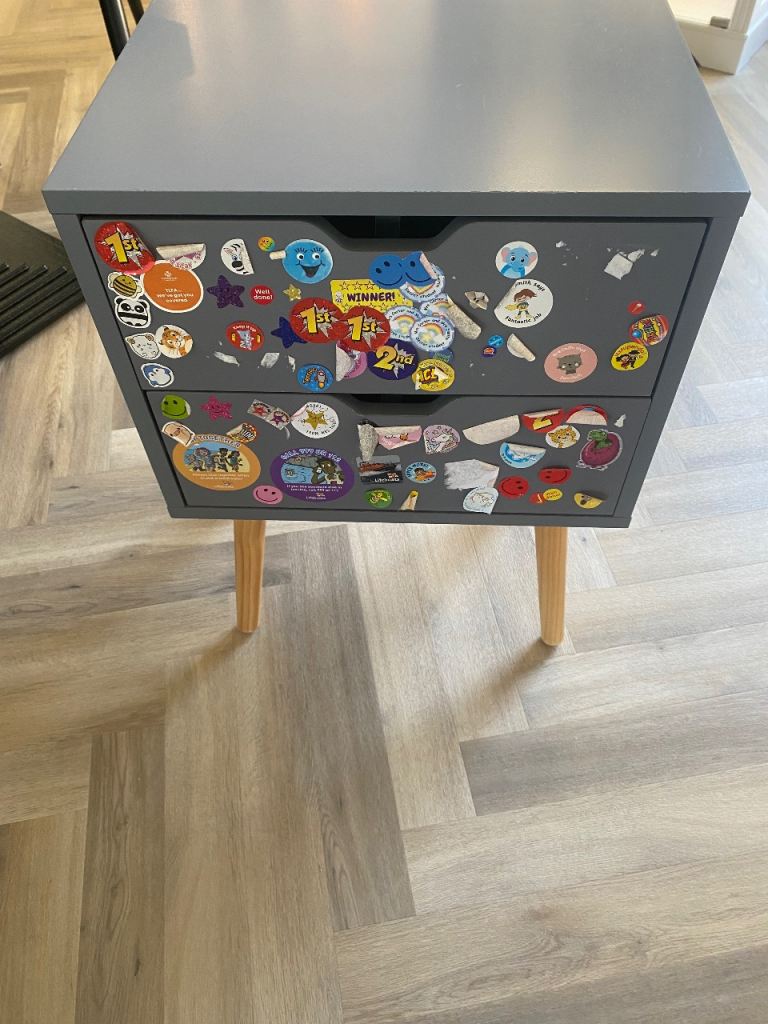 Bedside table with two drawers 