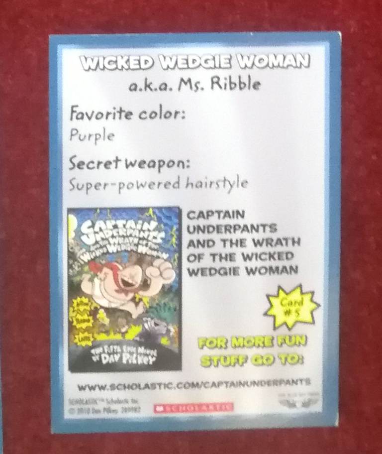 9 x Captain Underpants Collectible Cards Numbered 3 to 11 Scholastic 2010