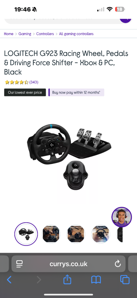 Gaming steering wheel 