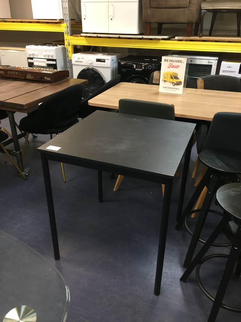 Small (68cm x 68cm) Black Dining Table TCL Reuse 104842