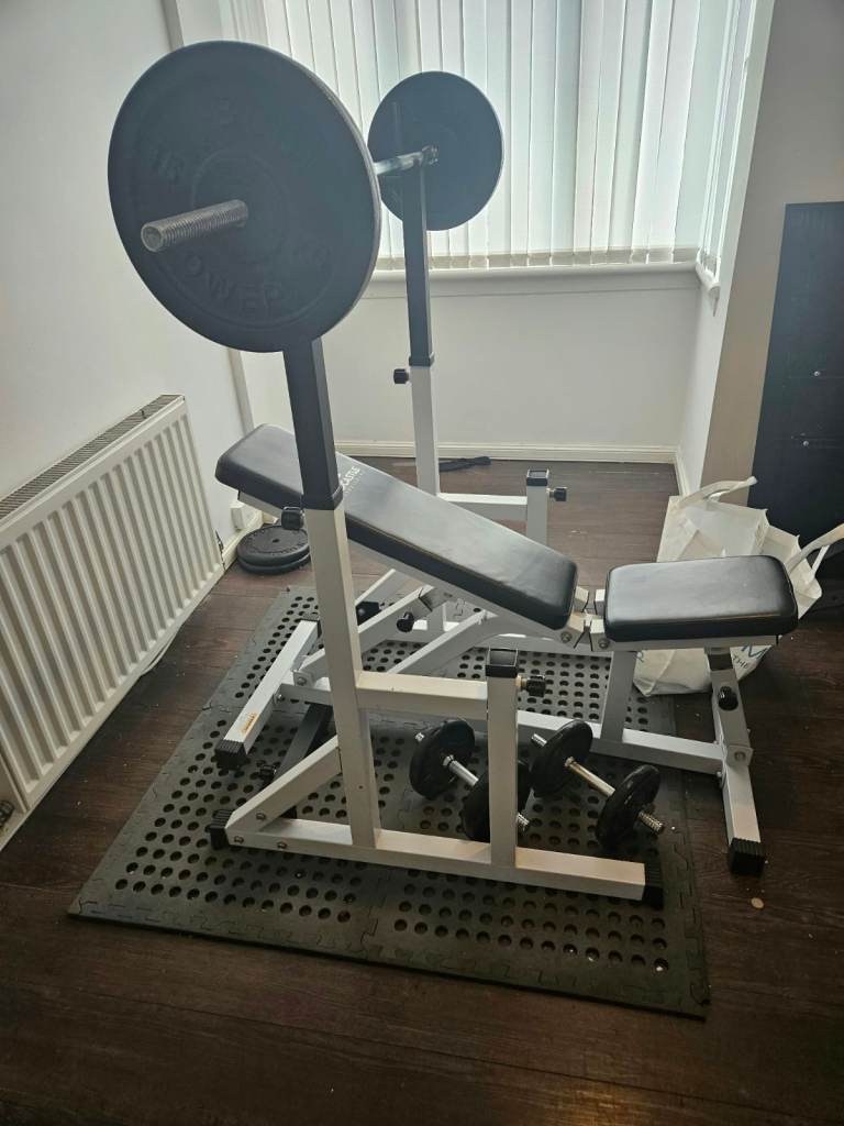 hardcastle adjustable weight bench & weights 