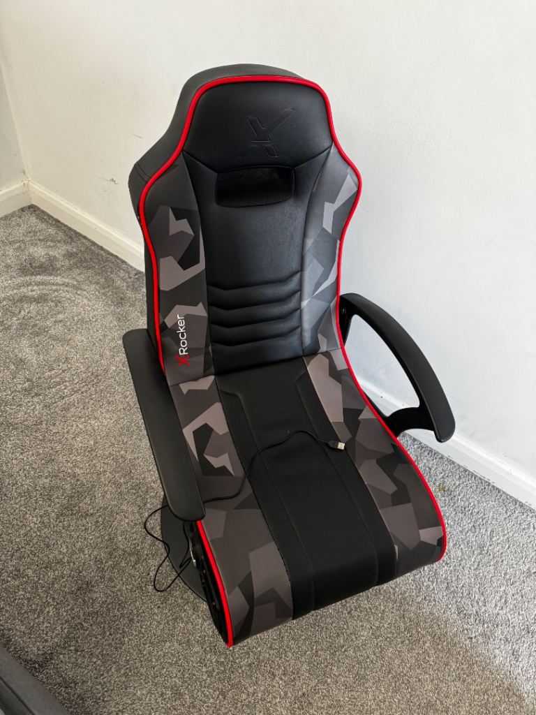 CubiCubi Z-Shaped Gaming Desk (100x60cm) + Rocker Gaming Chair