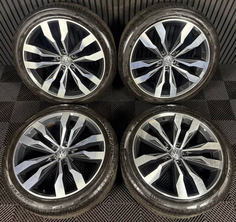 20'' GENUINE VW TIGUAN R LINE SUZUKA GREY DC ALLOY WHEELS TYRES ALLOYS