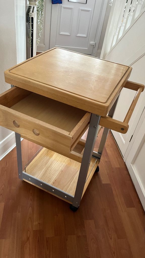 Kitchen Island / Trolley with Wine Rack - Good Condition