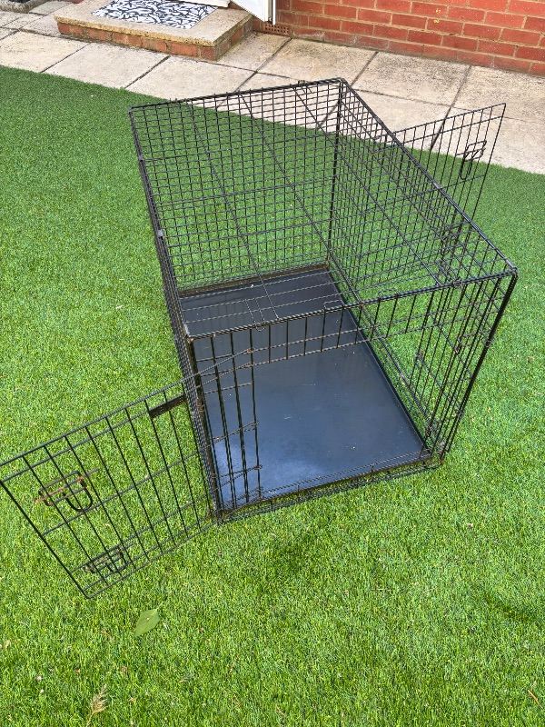 Large metal dog crate