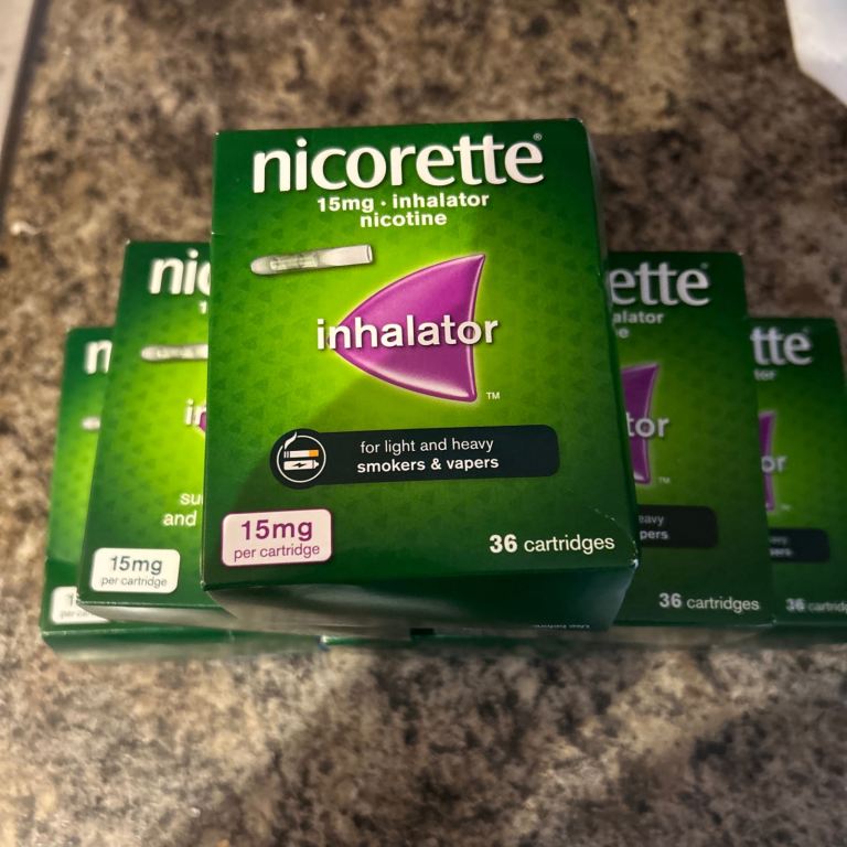 Nicorette Inhalator 15mg Nicotine Cartridges - New, 6 Boxes