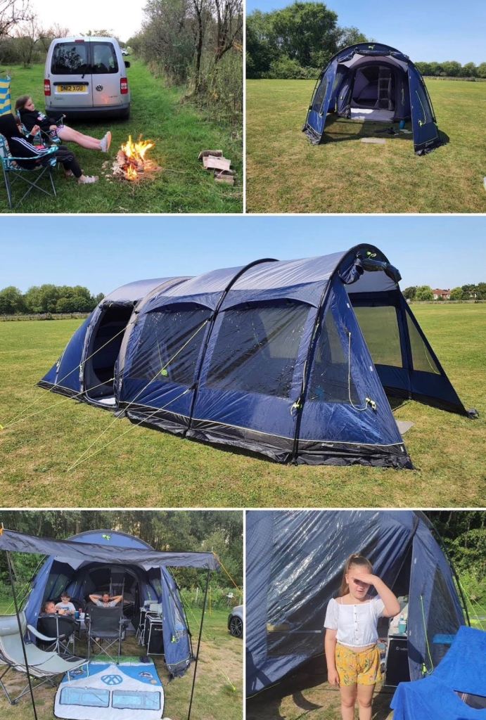 Air tent outwell bayfeild 5a with awning, tent carpet, full tent protector/sun deflector, wind break