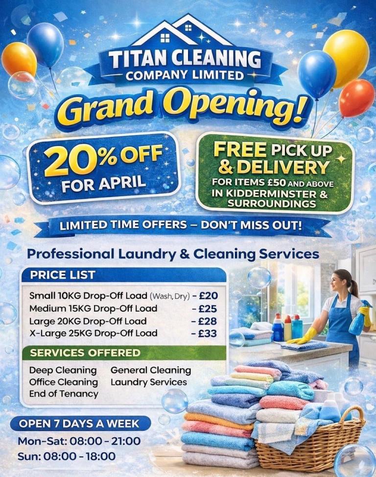 Laundry and cleaning services 