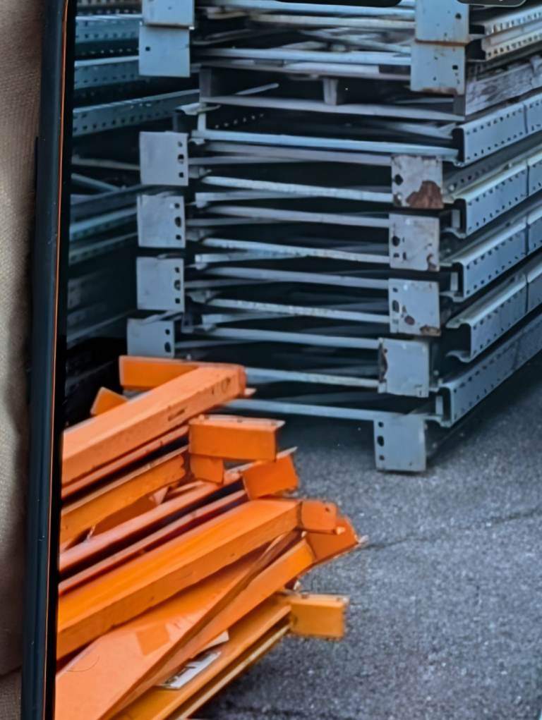 Dexion metal pallet storage racking 5m high 