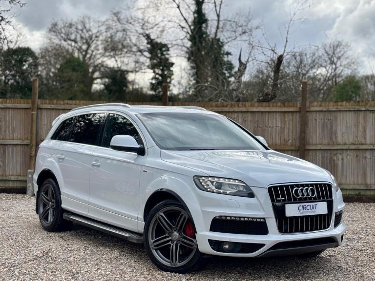2013 Audi Q7 3.0 TDI 245 Quattro S Line Plus White Auto Diesel 7 Seats Facelift FSH ESTATE Diesel...