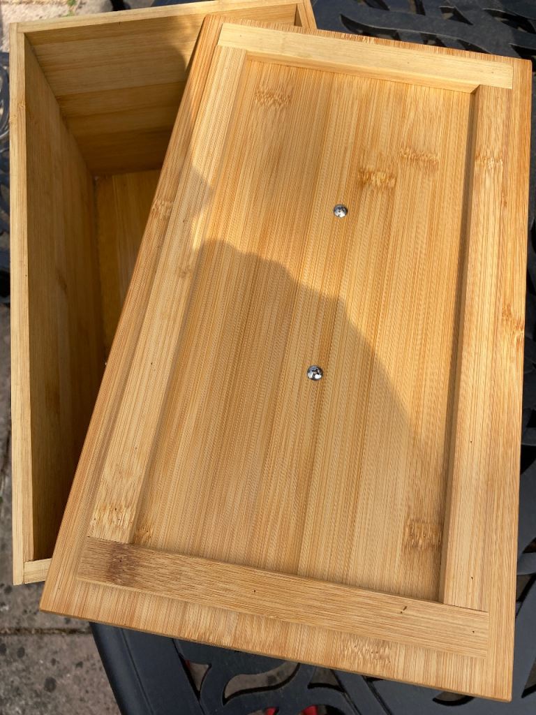 Wooden bread bin