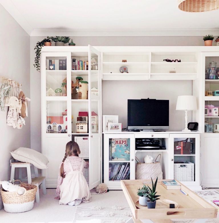 IKEA Liatorp full wall bookcase and tv unit