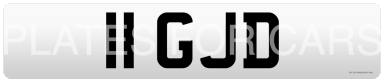 Private Number Plate . 11 GJD 