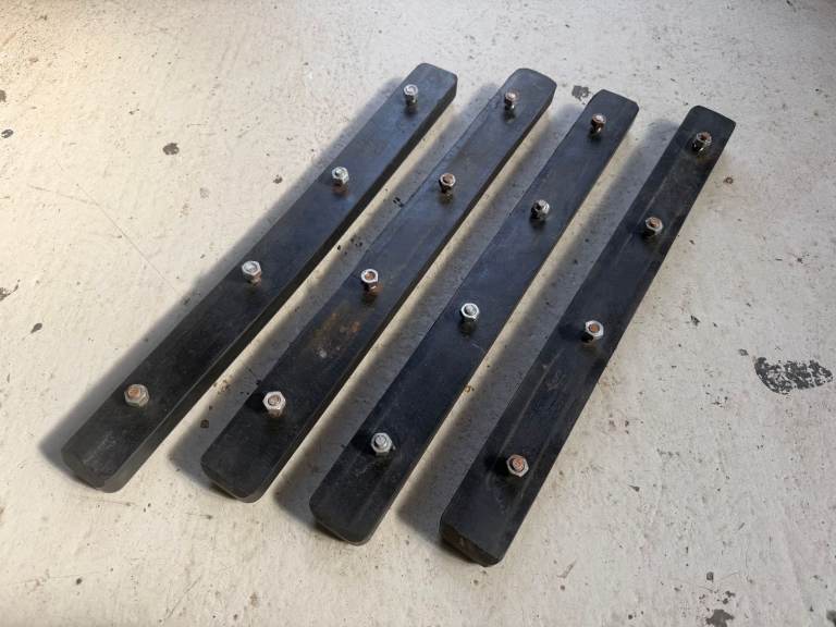 Solid Rubber Buffers for trailer, trucks etc. 450 long x 42.5 x 25 (mm)