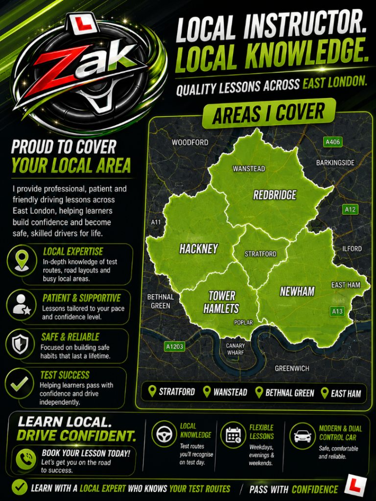 FIRST 6 HOURS FOR £180 - TOWER HAMLET/NEWHAM/REDBRIDGE/HACKNEY BOOK YOUR DRIVING LESSON NOW