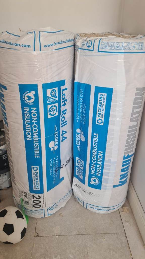 Knauf Loft Roll 44 200mm Non-Combustible Insulation - New