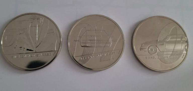 James Bond £5 coin set (3 coins)