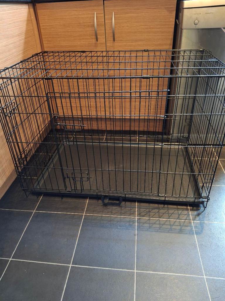 Large dog cage plus waterproof cage liner for comfort